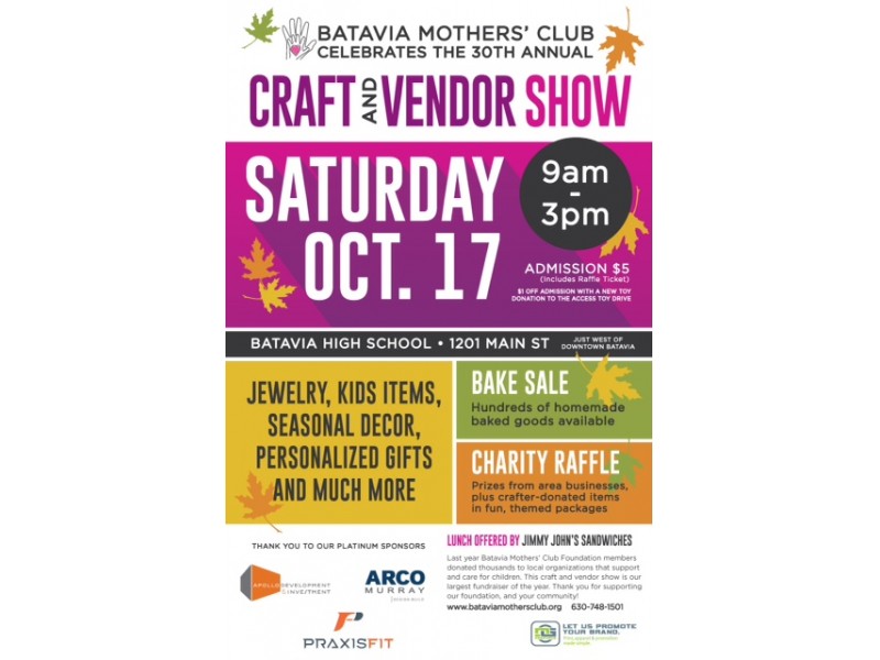 30th Annual Craft and Vendor Show - Batavia, IL Patch