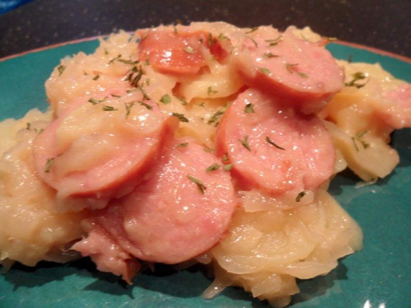 What is kielbasa and sauerkraut?