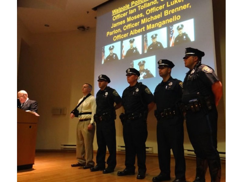 Walpole Officers Receive First Responder Award Walpole MA Patch