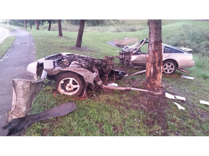Photos Man Survives 'Horrific' Crash That Cut Car in 2