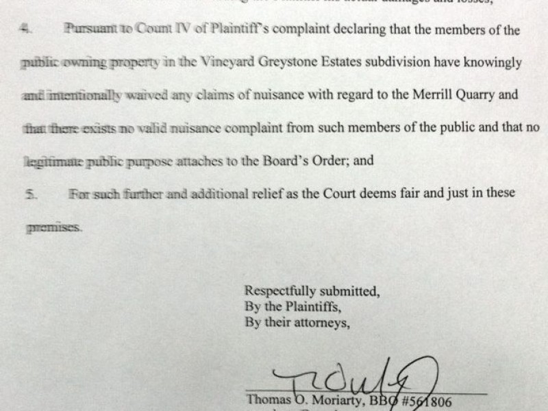 Merrill Quarry Operator Shovels Lawsuit at Town Westford, MA Patch