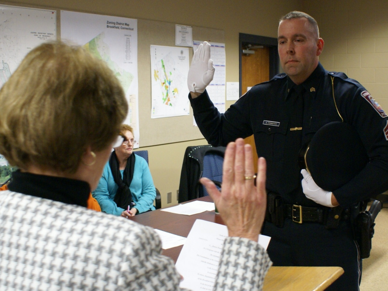 Brookfield Police Hire Two New Officers Promote Sergeant Brookfield Ct Patch 9904