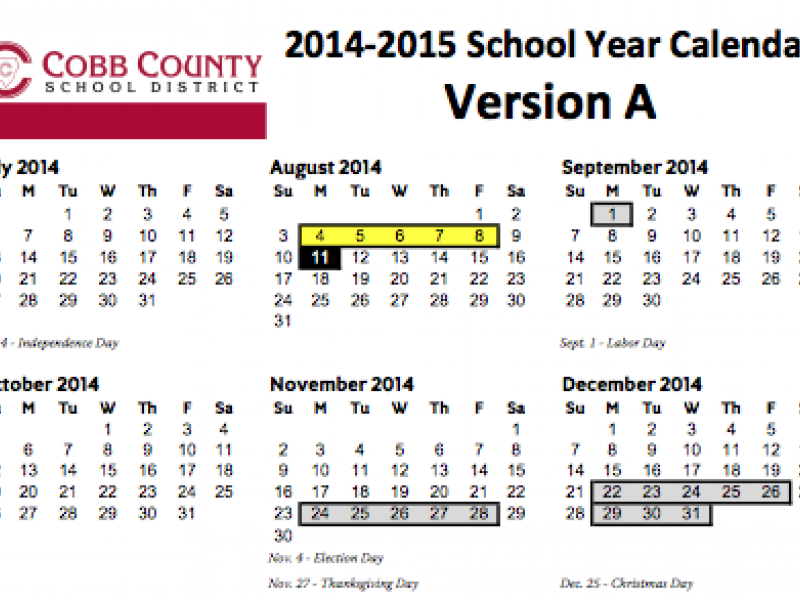 cobb county 2013 school calendar user manuals