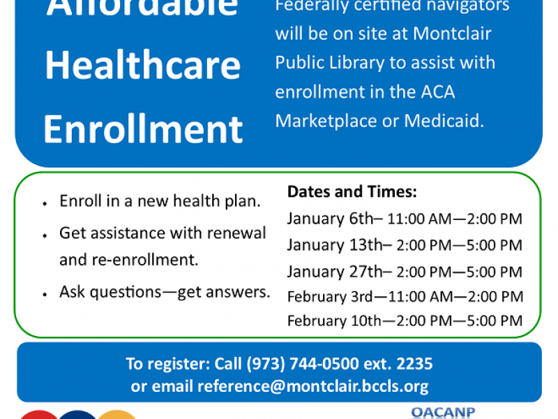ACA Enrollment Sessions @ MPL | Montclair