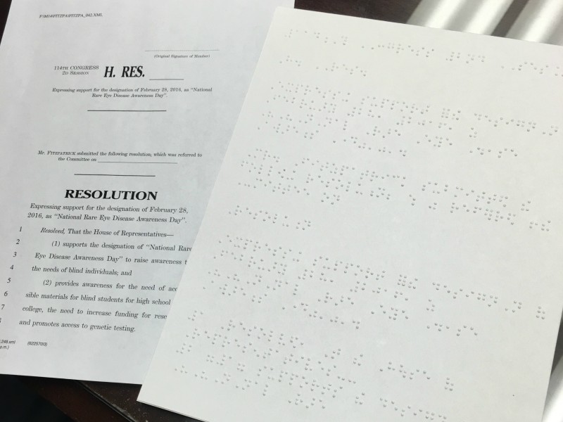 First Bill In Braille Introduced By Congressman Fitzpatrick Northampton Pa Patch