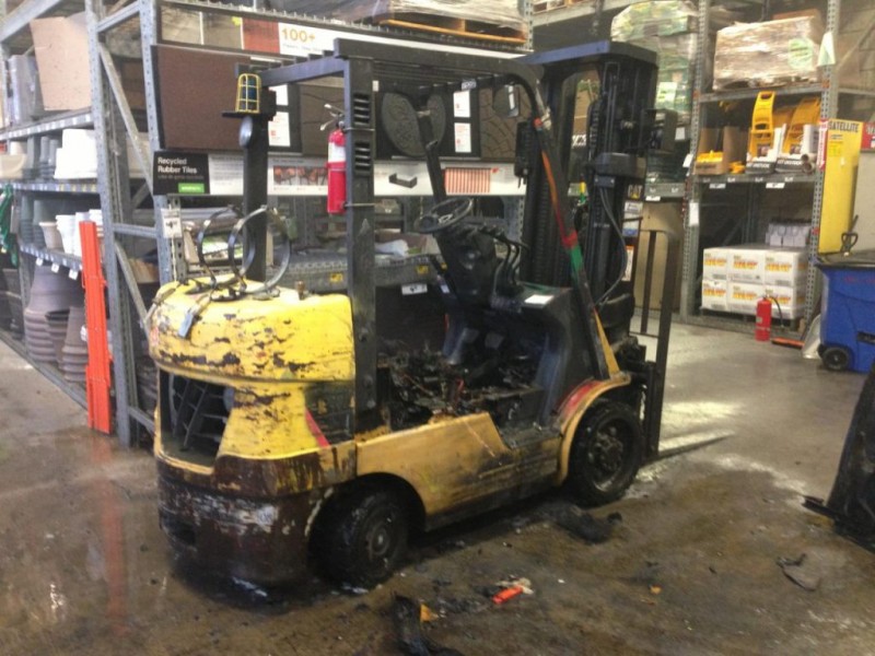 Forklift Catches Fire Inside Mahwah Home Depot Mahwah, NJ Patch