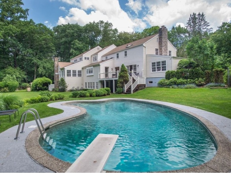 West Hills Road Home Features Swimming Pool, Putting Green New Canaan