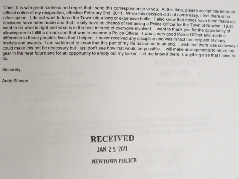 Read Resignation Letters of 2 Officers at Center of Police 