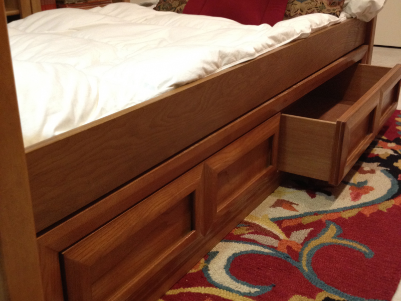 Stanley solid wood twin captain bed with night stand Three Village