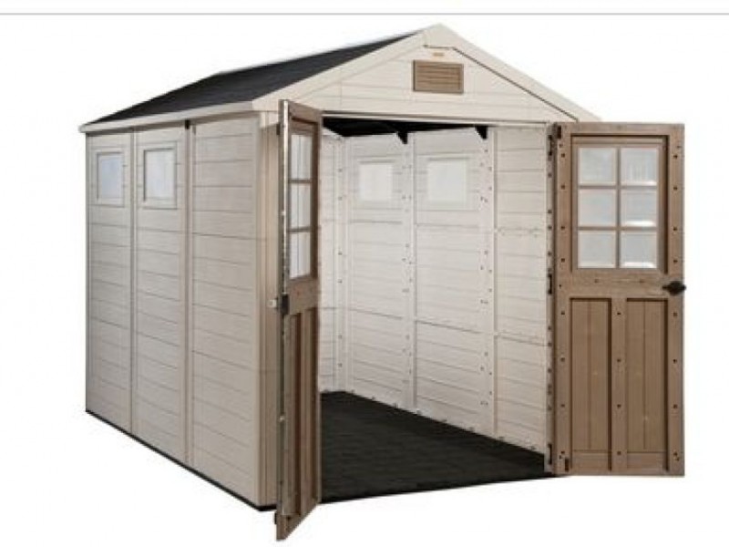 For Sale - Keter Horizon 7X10 Plastic Storage Shed Oak 