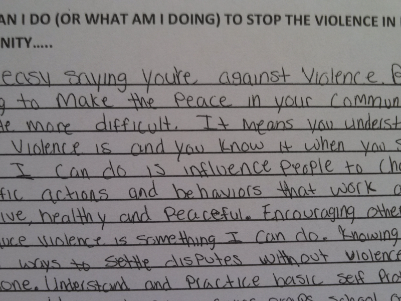 essay on non violence for class 3