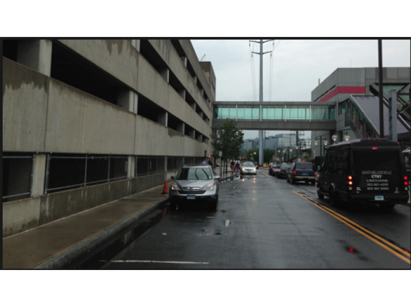 Crumbling Concrete Prompts Closing of A Section of Stamford