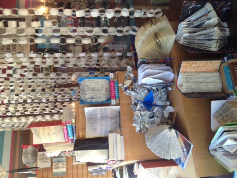 Words Bookstore Displays Student Book Sculptures Maplewood, NJ Patch