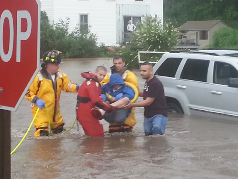 Firefighters Rescue People From Flash Flood Waters Windsor Locks Ct Patch