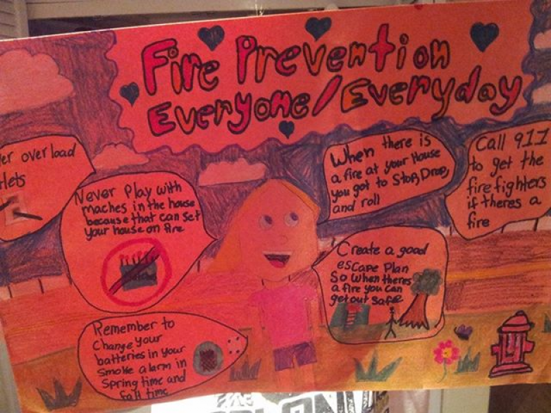 See A Newtown Fourth-Grader's Winning Fire Safety Art | Newtown, CT Patch