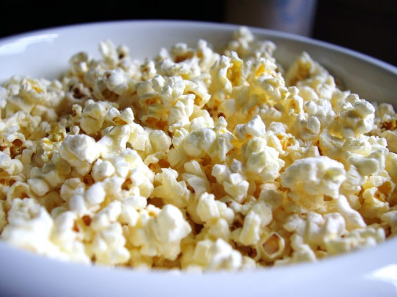 Homemade Farm Fresh Popcorn Popped From Dried Corn On The Cob