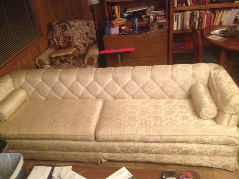 Custom Made Vintage Brocade Sofa Circa 1968 Buckhead Ga Patch Custom Made Vintage Brocade Sofa Circa 1968 0