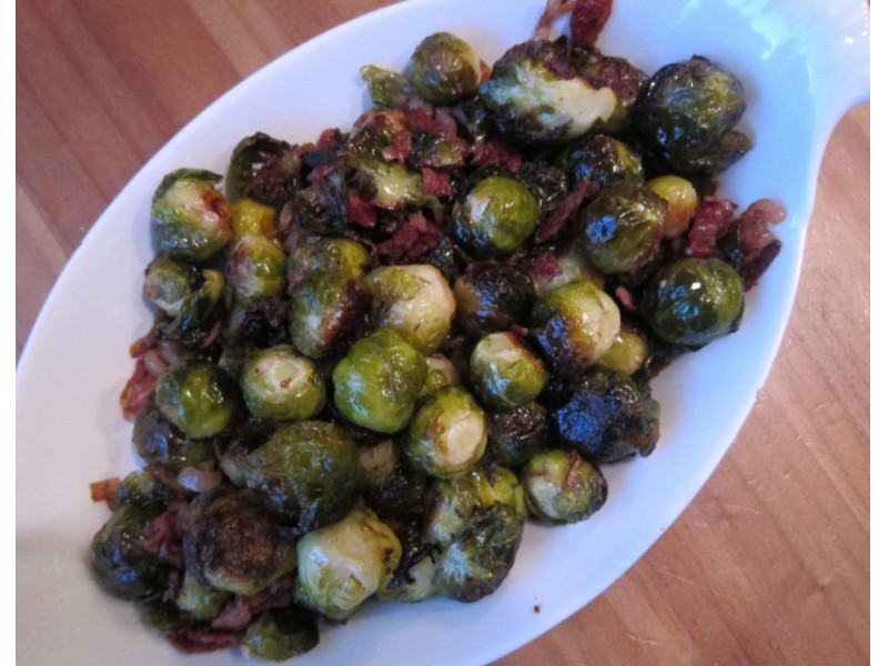 Roasted Brussels Sprouts with Turkey Bacon and Shallots Darien, CT Patch