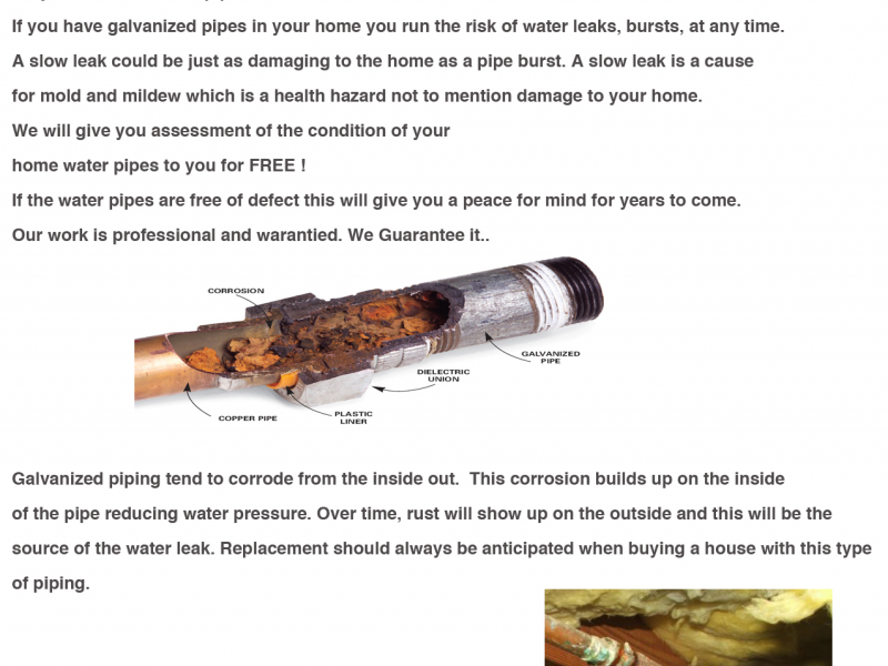 Replace your old Galvanized pipes with Copper pipes! Fremont, CA Patch