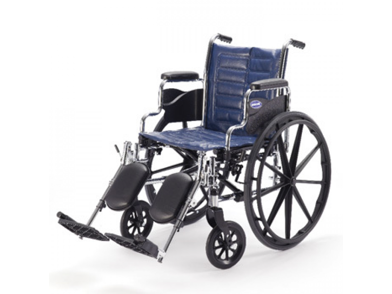 Invacare Wheelchair Tracer EX2 w/ leg extensions and seat cushion
