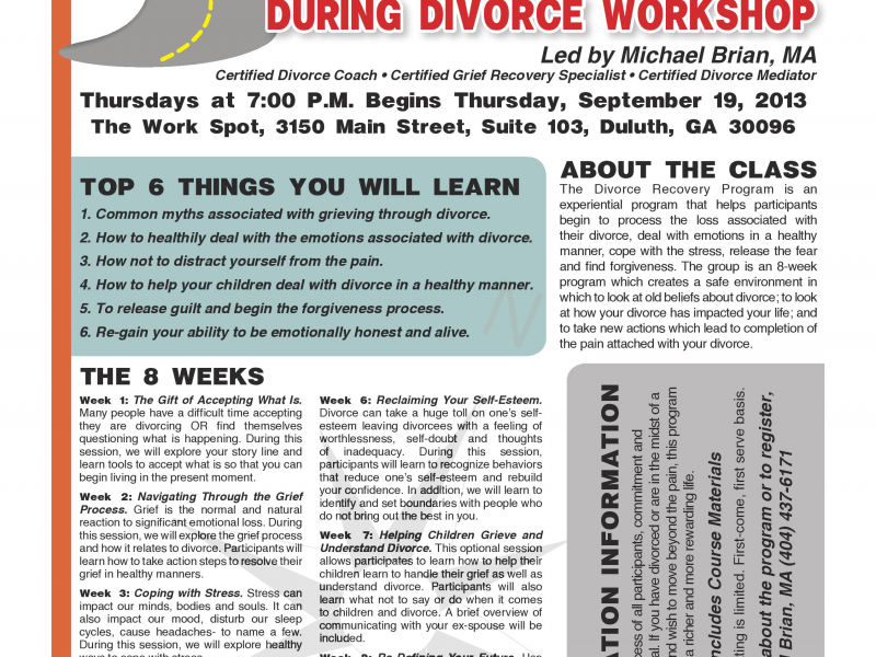 Divorce Recovery Workshop Duluth Ga Patch - 