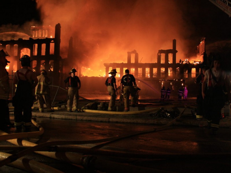 Woonsocket Mill Engulfed In Flames | East Providence, RI Patch