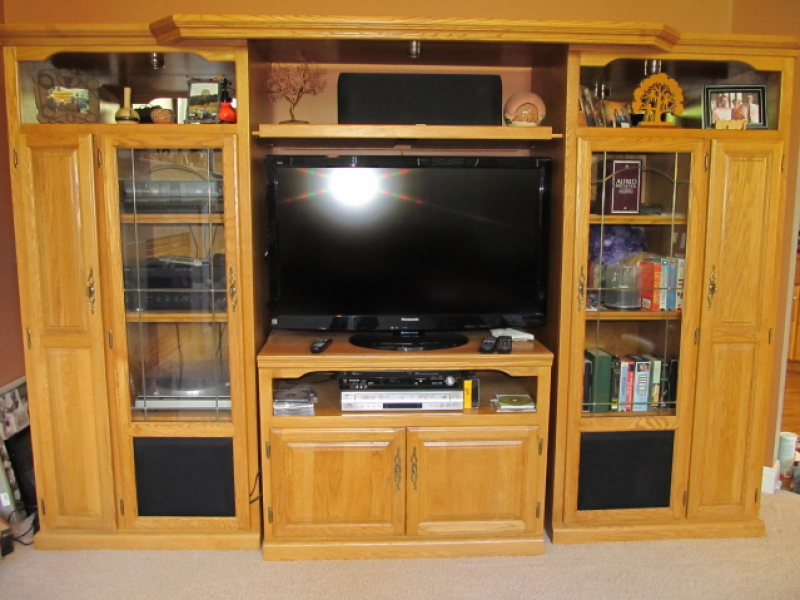 Solid Oak Entertainment Center Naperville, IL Patch