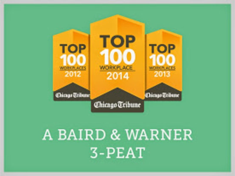 Baird and Warner Named No. 1 Workplace by the Chicago Tribune