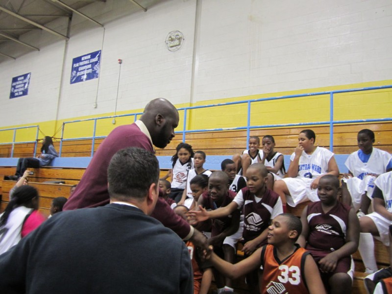 Shaq Visits Boys & Girls Clubs of Newark Newark, NJ Patch