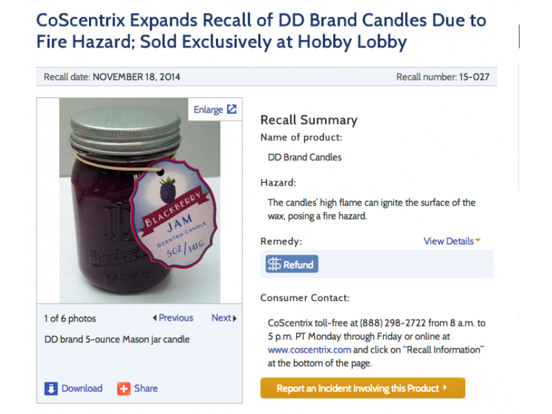 dd brand candles sold