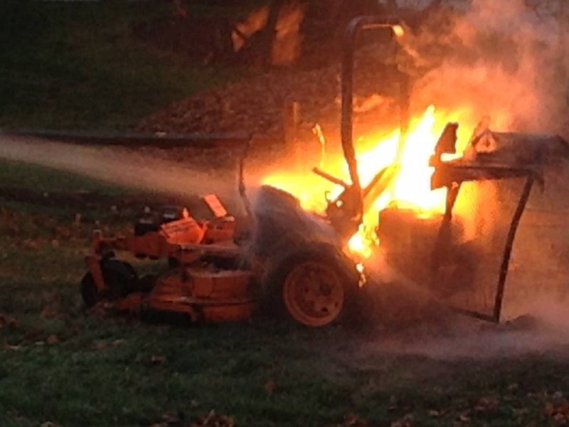 Fairfield Firefighters Knock Down 'Stubborn' Riding Lawn Mower Fire