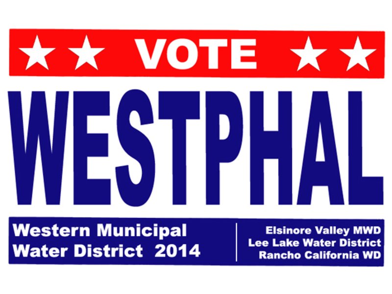 Nathan Westphal For Western Municipal Water District Division 3 2014 Lake Elsinore, CA Patch