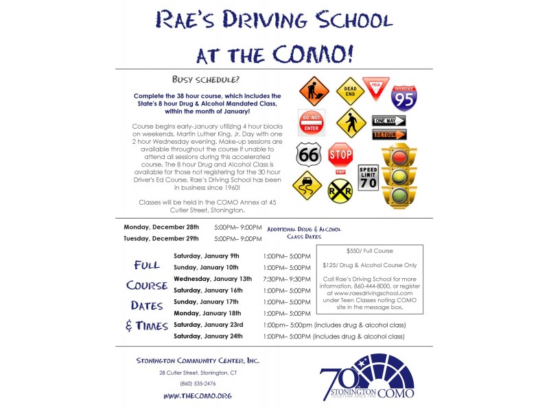 course hour 8 safety driver ct Education  Course  Starts COMO January Driver's Groton 9th