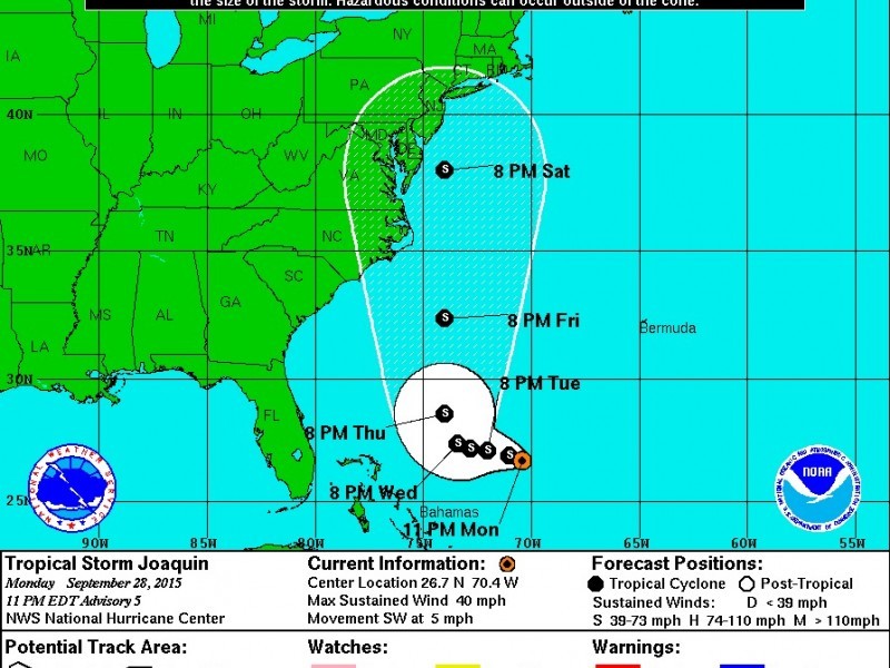 WEATHER ALERT Pennsylvania In Path Of Tropical Storm Joaquin