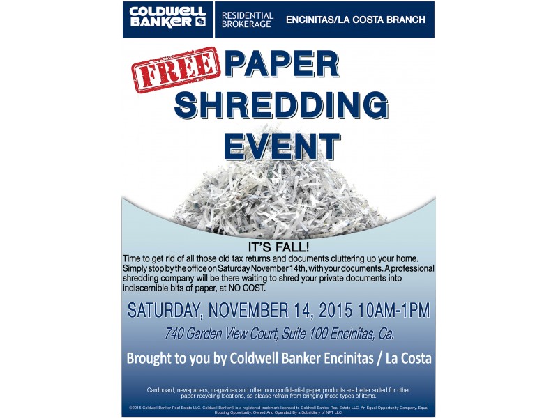 where to shred papers for free