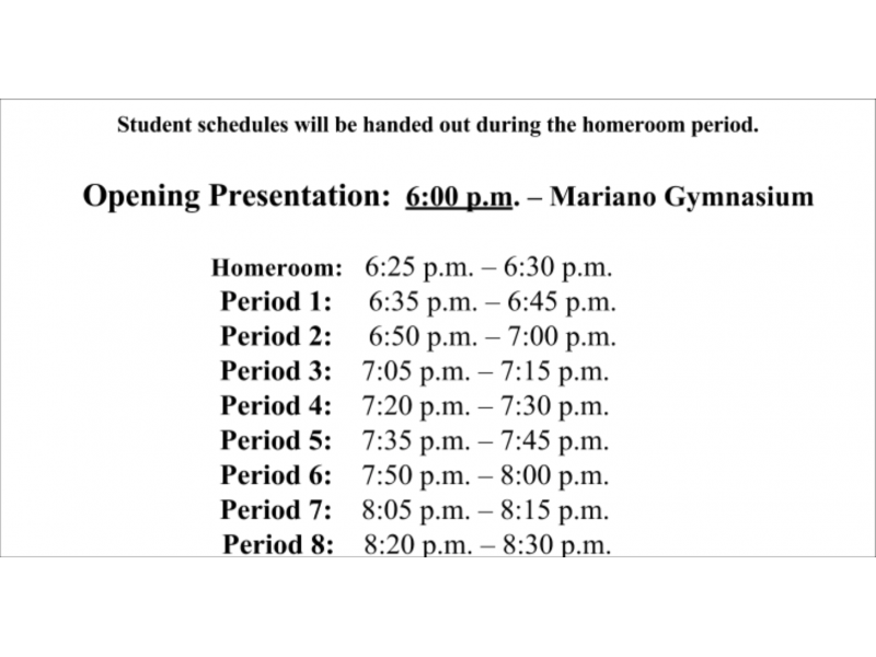 student schedules