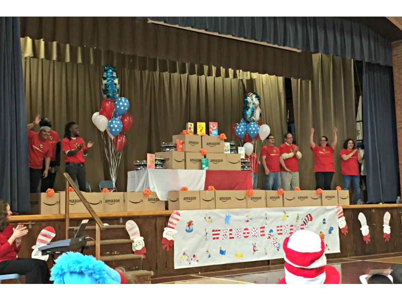 Amazon Donates Over 300 Dr. Seuss Classics to Poquonock School to Celebrate Author's Birthday