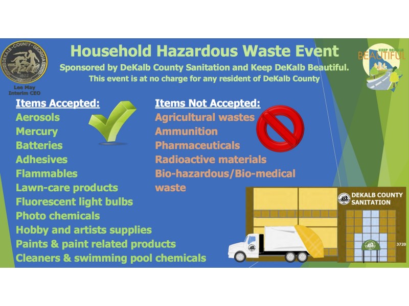 DeKalb Hosting Hazardous Waste Disposal Event Brookhaven, GA Patch