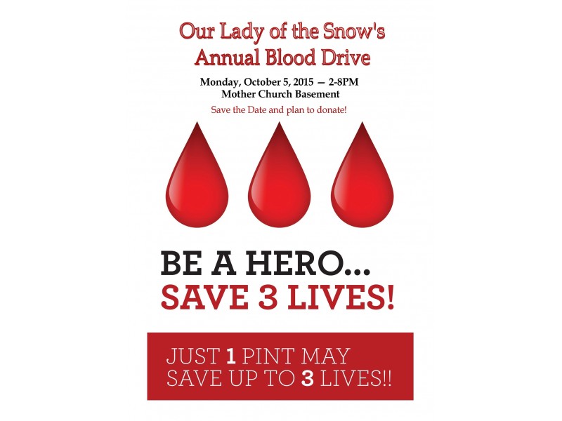 Blood Drive at Our Lady of the Snow, Blue Point Sayville, NY Patch