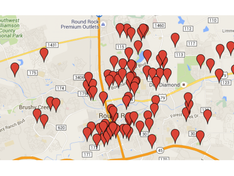 Round Rock 2015 Sex Offender Halloween Safety Map Round Rock Tx Patch 0824