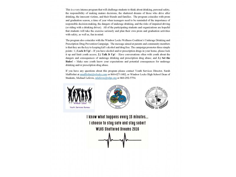 Shattered Dreams at Windsor Locks High School | Windsor Locks, CT Patch
