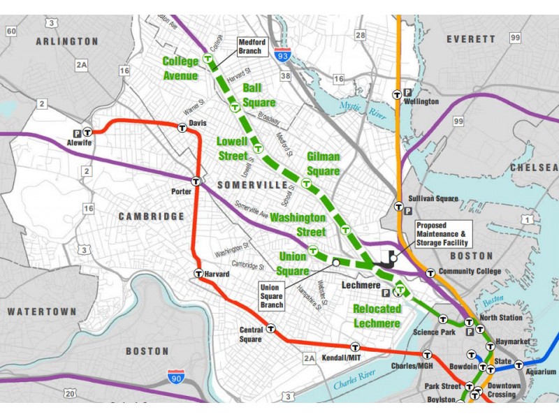 MBTA Releases Revised, $2.3 Billion Green Line Extension Proposal ...