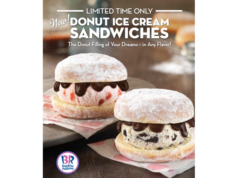BaskinRobbins Delights Guests with Donut Ice Cream Sandwiches