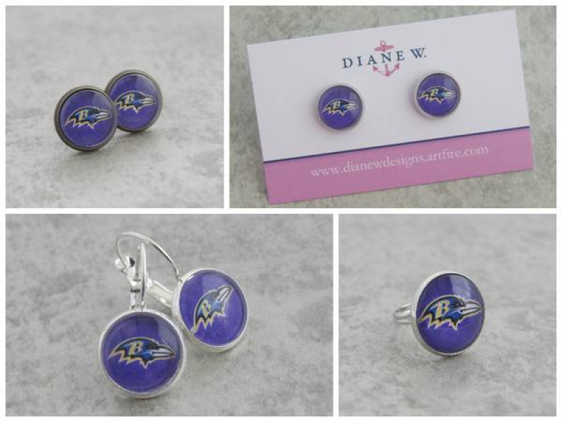 Baltimore Ravens Leverback Gl Dangle Earrings Silvertone Es Baltimore Ravens Leverback Gl Dangle Earrings Silvertone