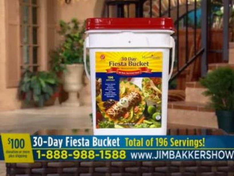 Jim Bakker is Back Hawking Giant Buckets of Survivalist Food | Malibu ...