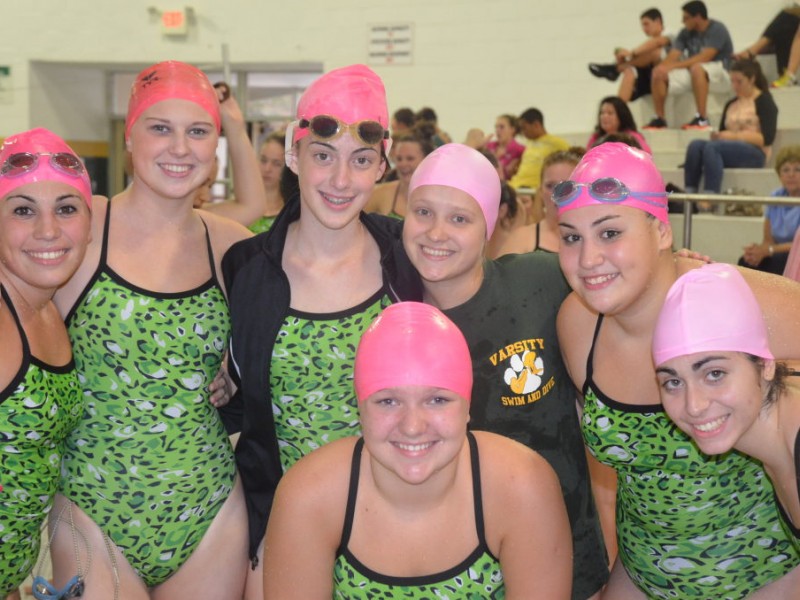 Photos: Lindy Varsity Girls Swim Team Digs Pink | Lindenhurst, NY Patch