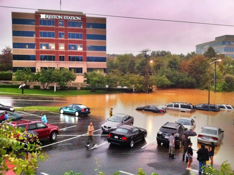 Flash Flood Hits Reston Park And Ride Lot Reston VA Patch