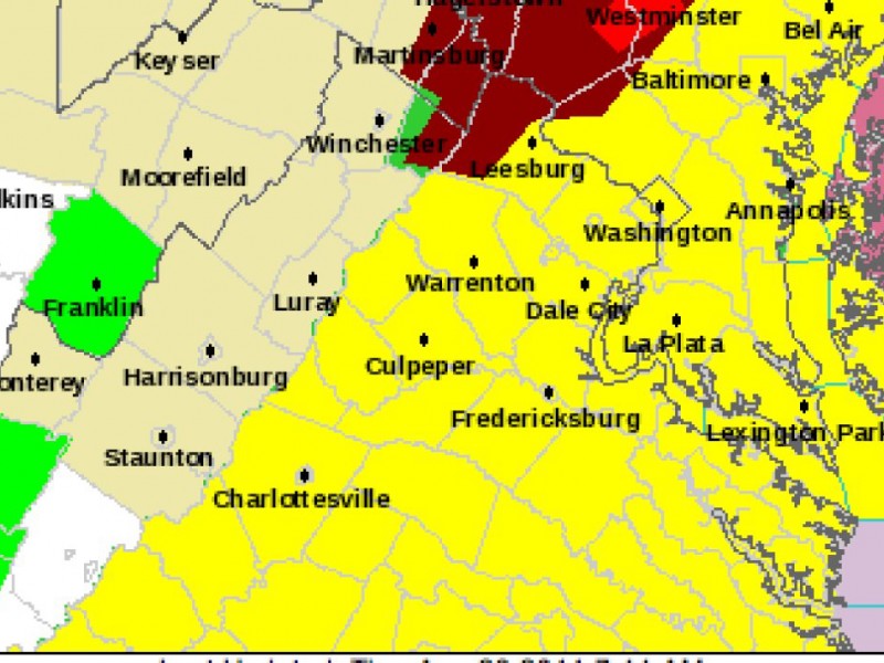 Severe Weather for Woodbridge, Prince William County Thursday