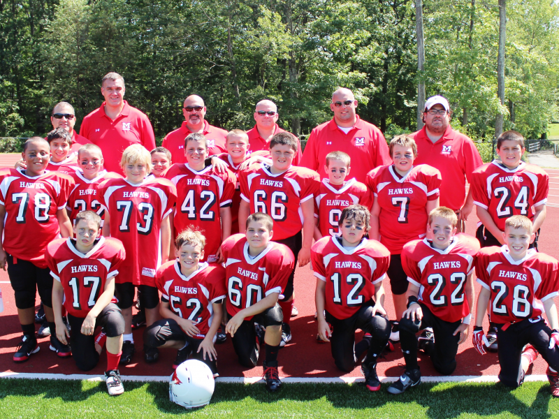 Milford Youth Football 5th Grade Black Team in action against Leicester
