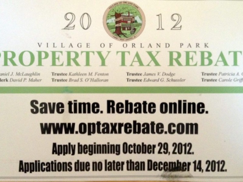 How To Apply For The Orland Park Property Tax Rebate Orland Park IL 